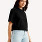 Women's Brand Logo Crew Neck T-shirt - Side View