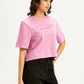 Women's Printed Boxy Fit T-Shirt - Side View