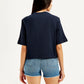 Women's Graphic Print Boxy T-Shirt - Back View