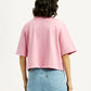Women's Typographic Print Relaxed Fit T-shirt - Back View