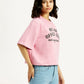 Women's Typographic Print Relaxed Fit T-shirt - Side View
