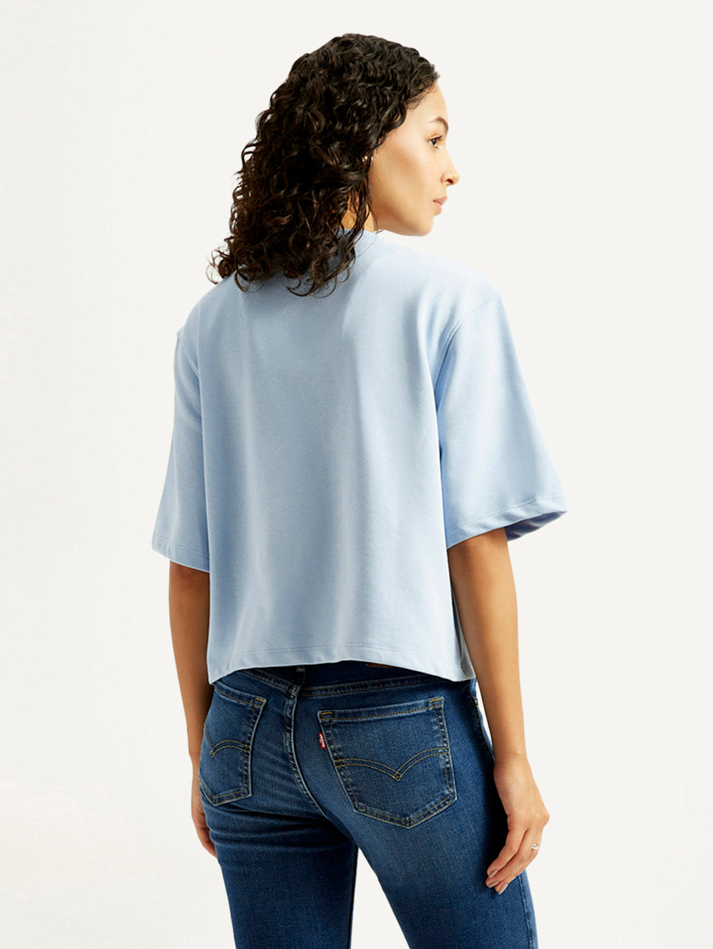 Women's Graphic Print Boxy T-shirt - Back View