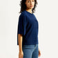 Women's Brand Logo Boxy T-shirt - Side View