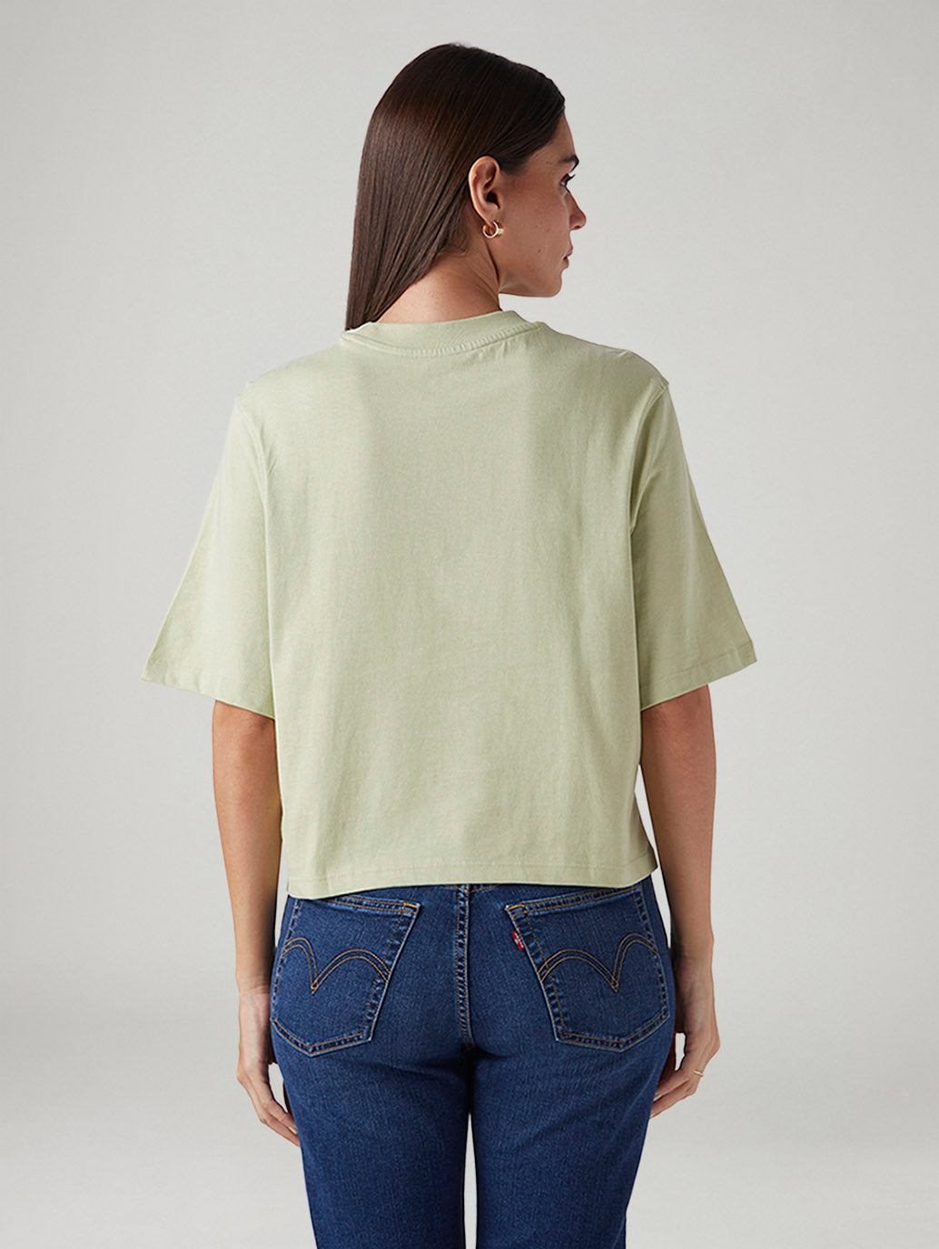 Women's Embroidered Relaxed Fit Embroidery T-Shirt - Back View