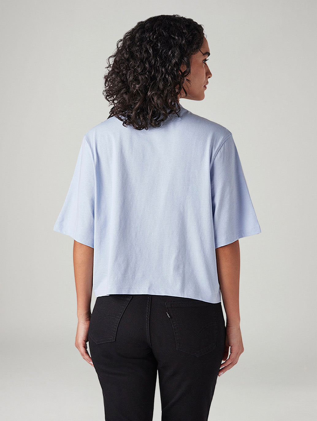 Women's Embroidered Relaxed Fit T-Shirt - Back View