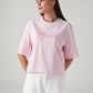 Women's Embroidered Relaxed Fit Embroidery T-Shirt - Styleshot View