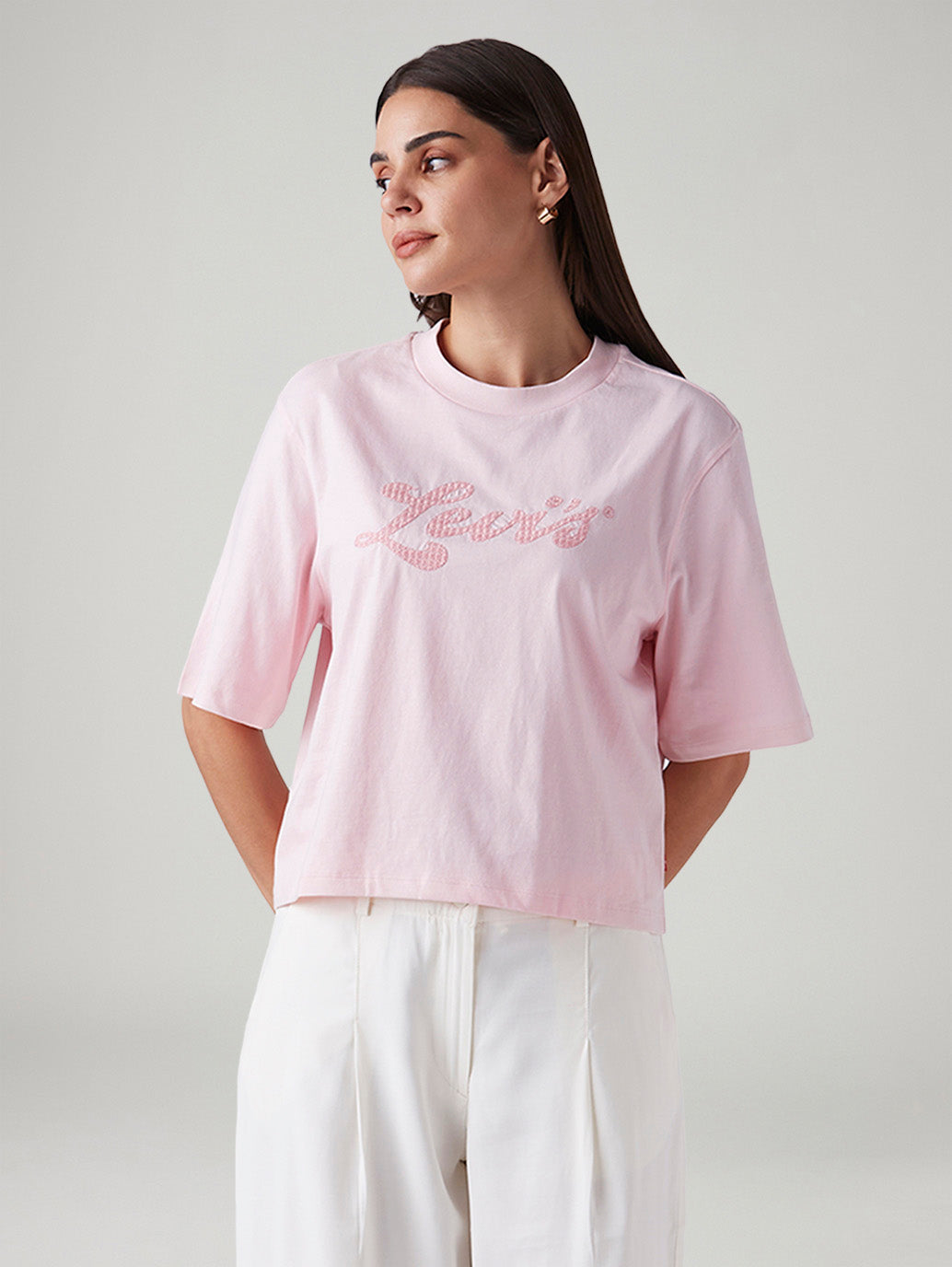 Women's Embroidered Relaxed Fit Embroidery T-Shirt