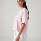 Women's Embroidered Relaxed Fit Embroidery T-Shirt - Side View