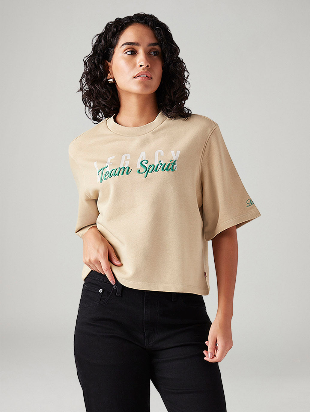 Women's Embroidered Relaxed Fit T-Shirt