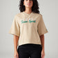 Women's Embroidered Relaxed Fit T-Shirt - Front View