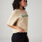 Women's Embroidered Relaxed Fit T-Shirt - Side View