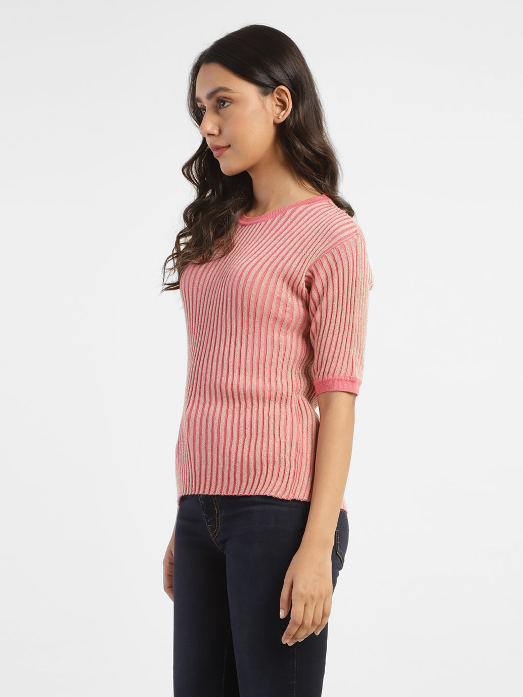Women's Striped Round Neck Top - e0063281-0388-492c-a8c7-622bcf3c0753 View