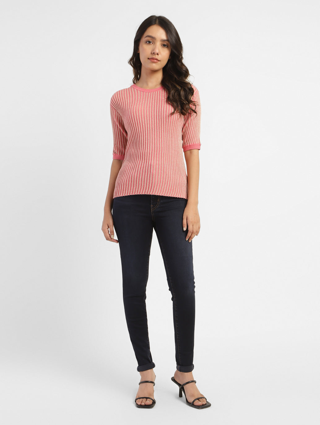 Women's Striped Round Neck Top - b8e021d7-927e-4cd5-83c9-04616fe85e14 View