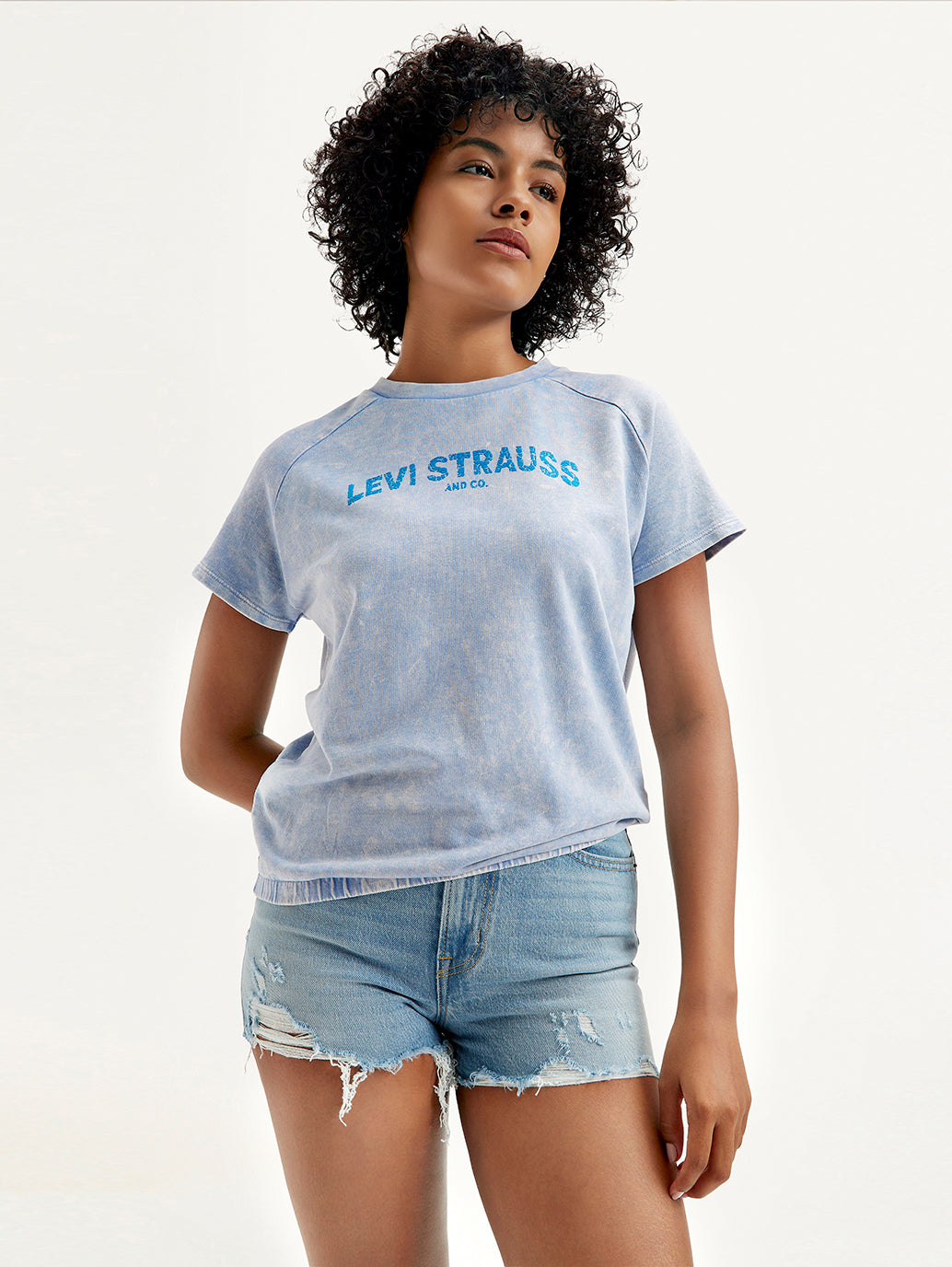 Women's Graphic Print Regular Fit T-Shirt - Elevated View