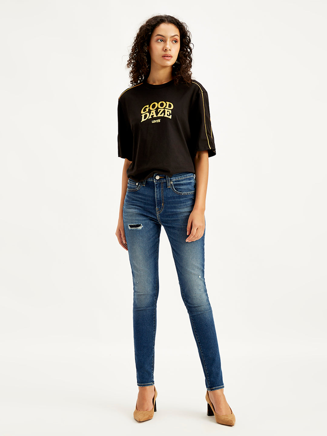 Women's 314 Blue Straight Fit High Rise Jeans