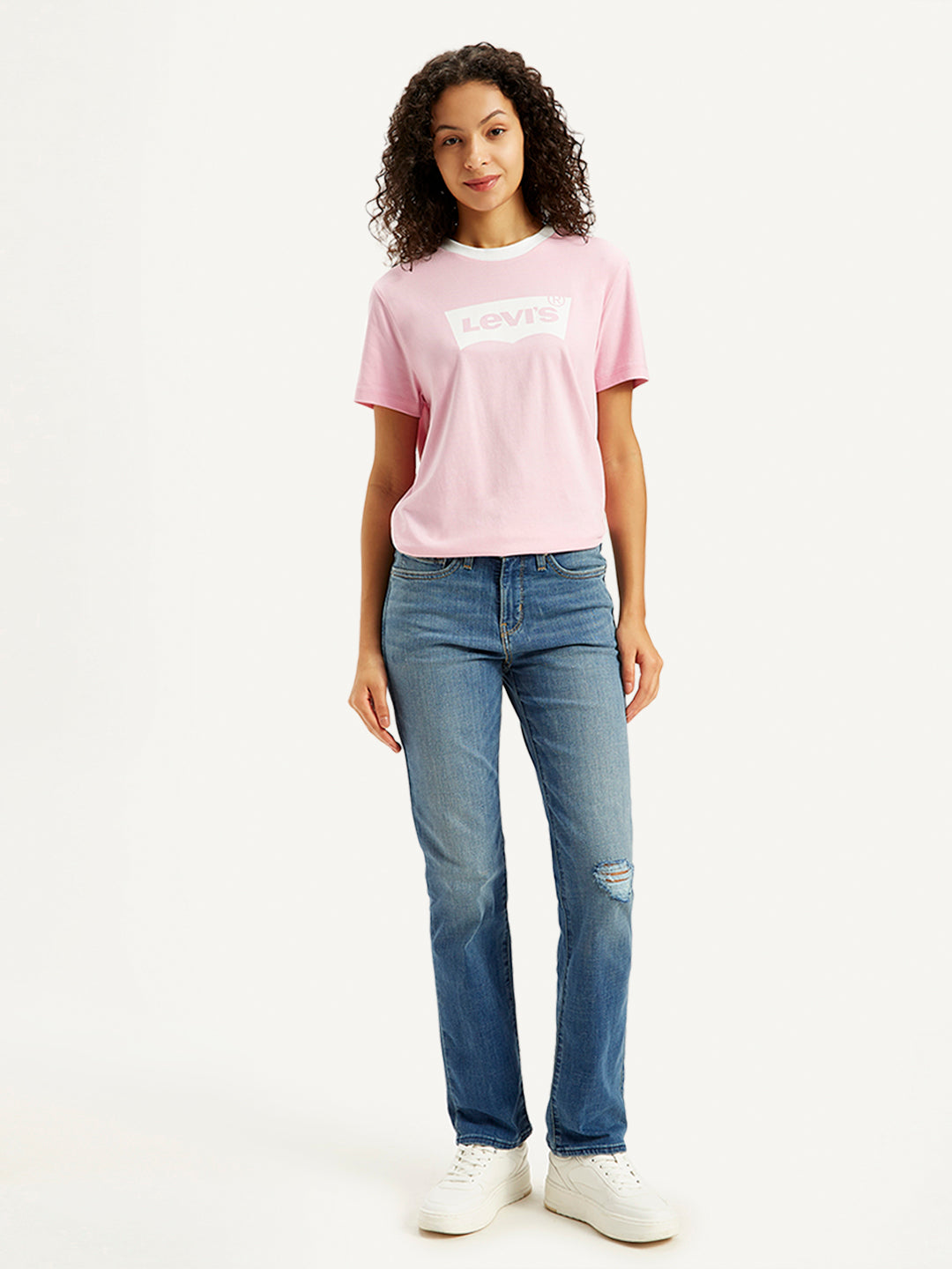 Women's 314 Blue Straight Fit High Rise Jeans