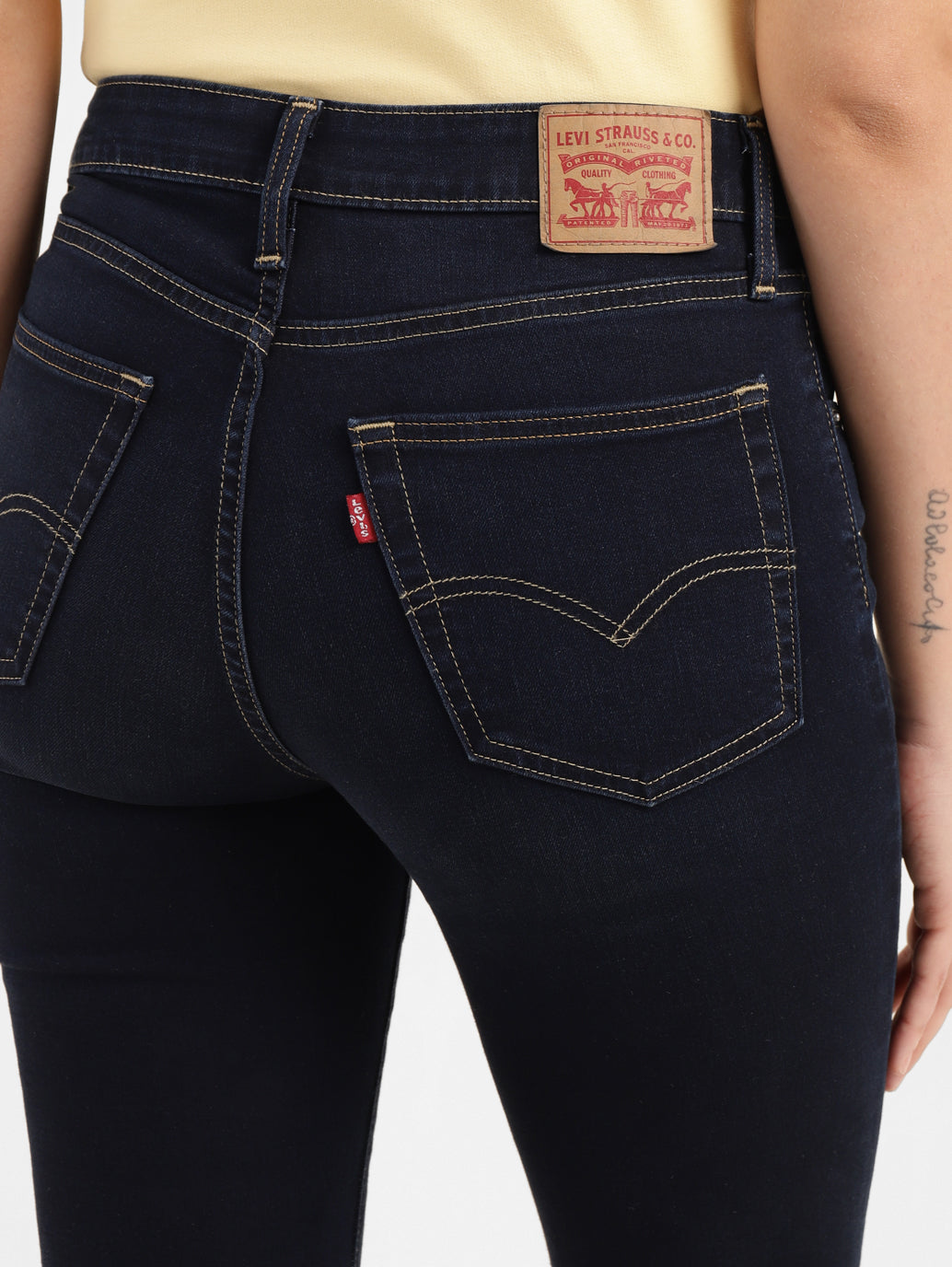 Women's 726 Blue Flared Fit High Rise Jeans - 6c6b08c9-be88-4271-8e6b-cedb87cca548 View
