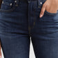 Women's 726 Blue Flared Fit Mid Rise Jeans - FrontDetails View