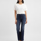 Women's 726 Blue Flared Fit Mid Rise Jeans - ModelFront View