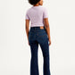 Women's 726 Navy Blue Flared Fit Mid Rise Jeans - Back View