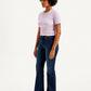 Women's 726 Navy Blue Flared Fit Mid Rise Jeans - Side View