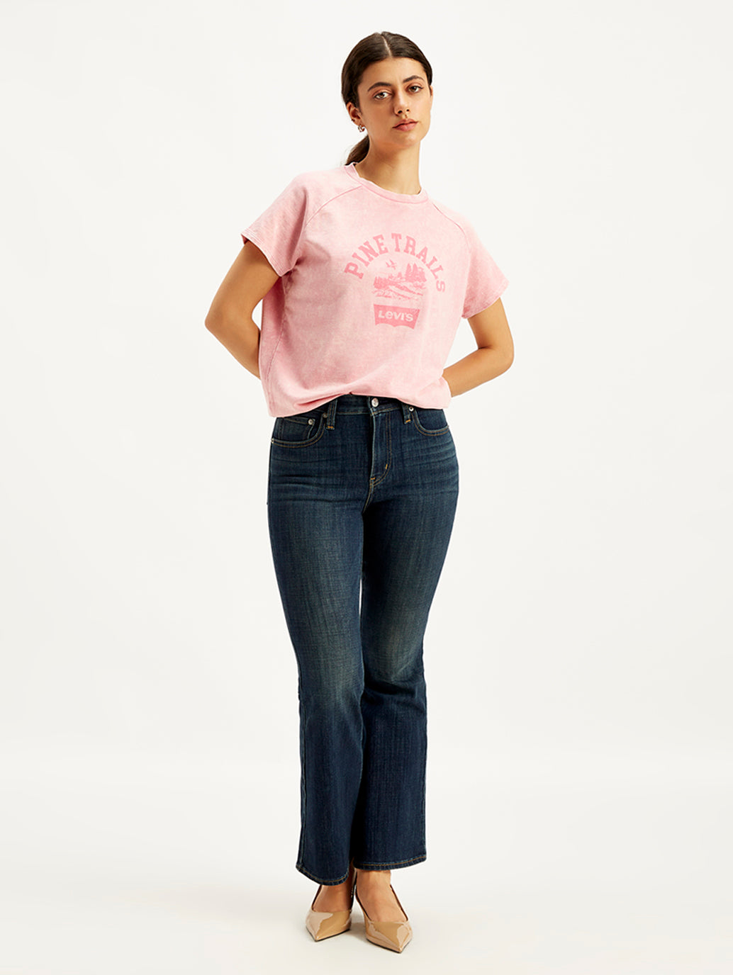 Women's 726 Blue Flared Fit High Rise Jeans - 8a170069-21d3-4367-add1-9891c070b5bb View