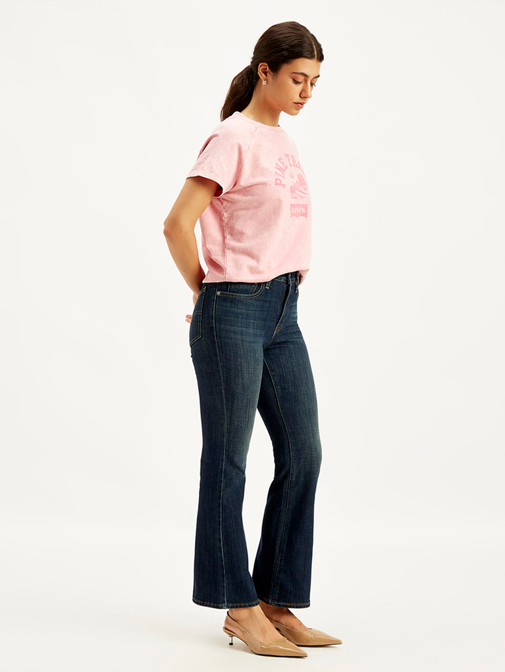 Women's 726 Blue Flared Fit High Rise Jeans - 09f650b4-1e03-4ed7-8a82-1667ed1485ab View