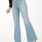 Women's 726 Blue Flared Fit High Rise Jeans - RightSide View