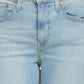 Women's 726 Blue Flared Fit High Rise Jeans - Detail View