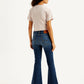 Women's 726 Blue Flared Fit Mid Rise Jeans - Back View