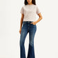 Women's 726 Blue Flared Fit Mid Rise Jeans - Styleshot View