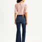 Women's 726 Navy Blue Flared Fit Mid Rise Jeans - Back View