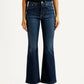 Women's 726 Dark Indigo Flared Fit High Rise Jeans - Front View