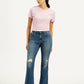 Women's 726 Blue Flared Fit High Rise Jeans - Front View