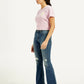Women's 726 Blue Flared Fit High Rise Jeans - Side View