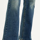 Women's 726 Blue Flared Fit High Rise Jeans - Detail View