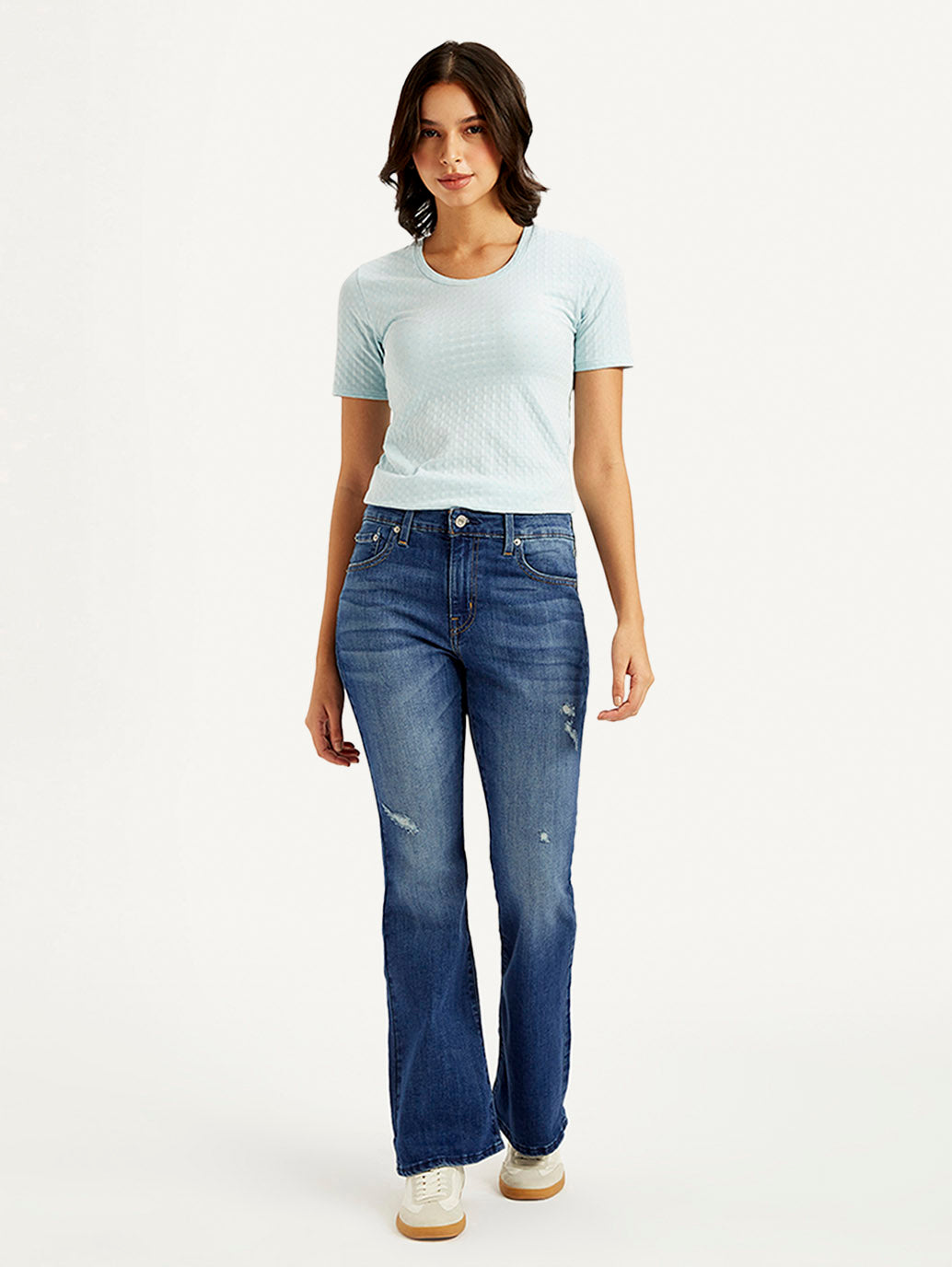 Women's 724 Blue Straight Fit High Rise Jeans - d00f0072-63c9-4fe6-9ef4-cb546d454d16 View