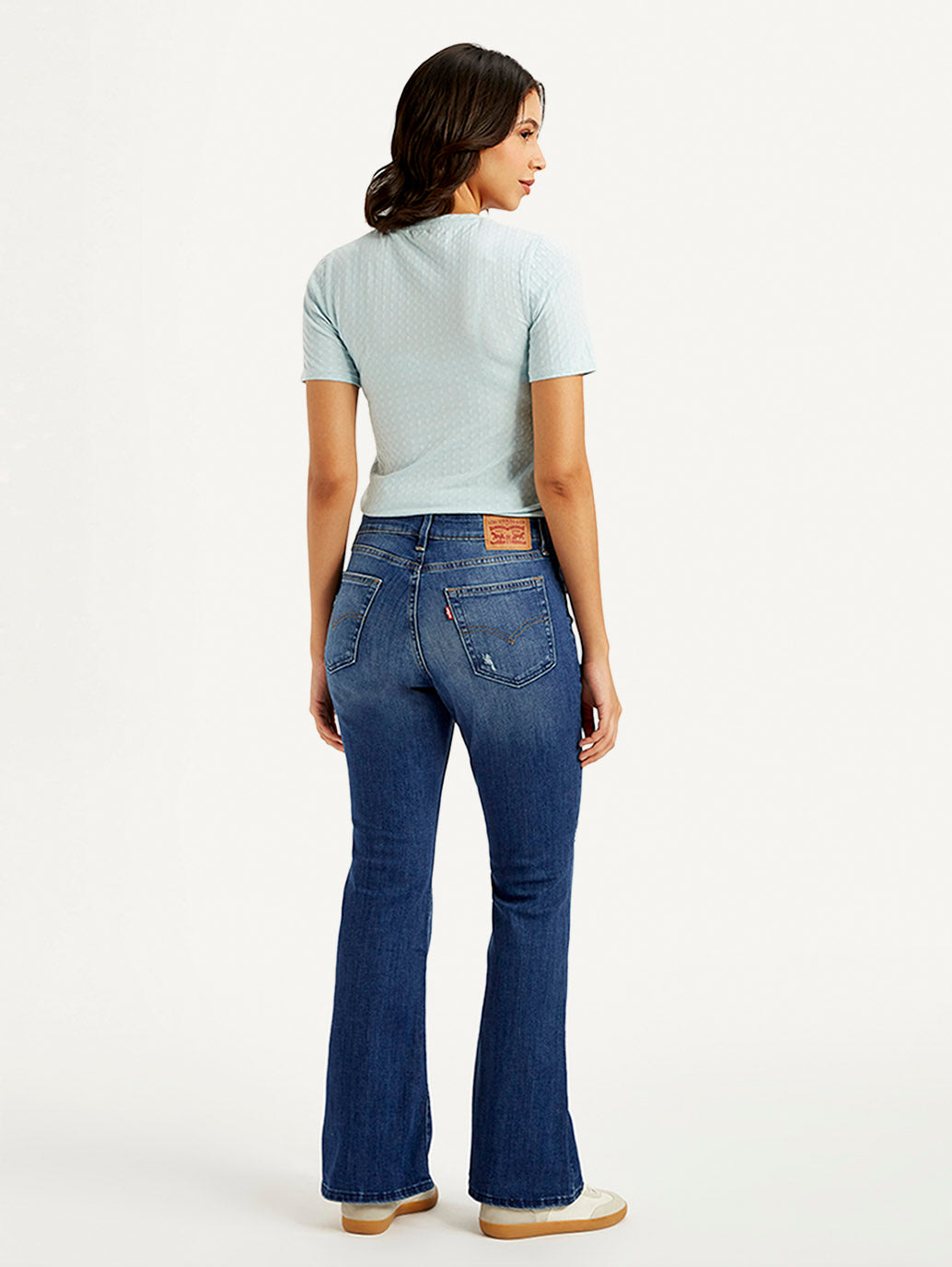 Women's 724 Blue Straight Fit High Rise Jeans - a008f69d-00e3-4a04-8b65-7e32863e6c1a View