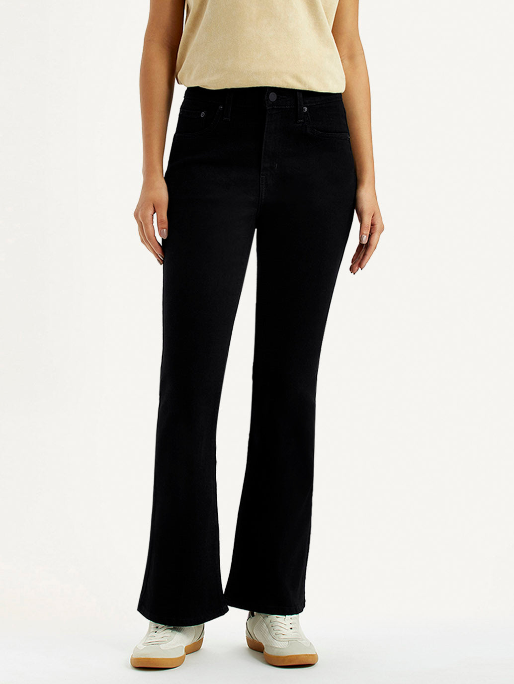 Women's 726 Black Slim Flared Fit High Rise Jeans - 4a1bd86d-cb48-40cf-be13-36ee84fa6330 View