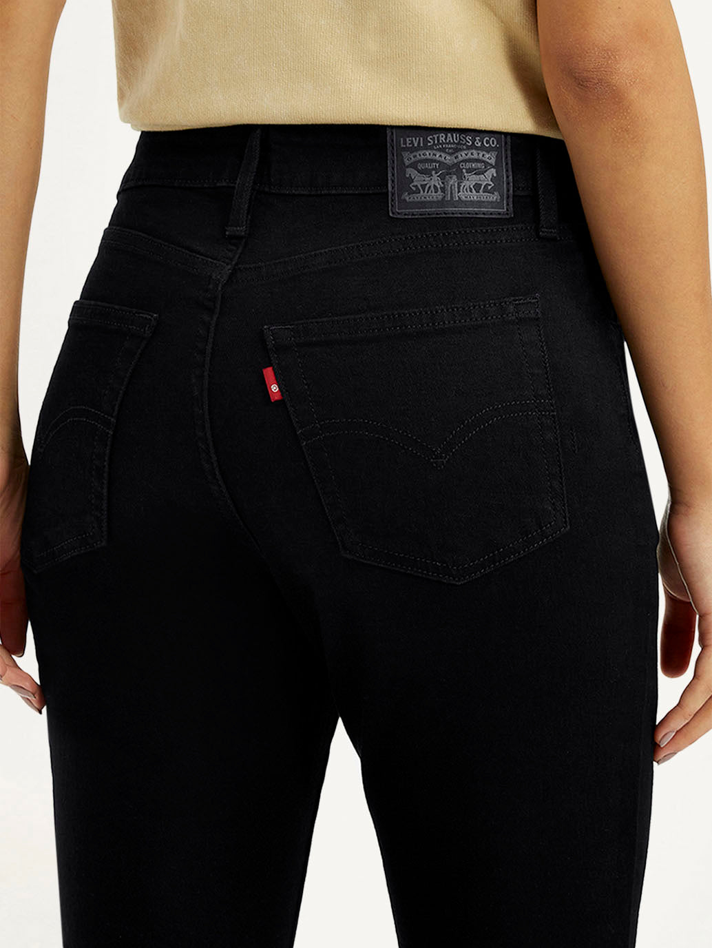 Women's 726 Black Slim Flared Fit High Rise Jeans - f0693e7f-196d-4107-9476-2c2768f9d2f6 View