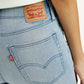Women's 726 Light Indigo Flared Fit High Rise Jeans - Detail View