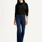 Women's 726 Navy Slim Flared Fit High Rise Jeans - Front View