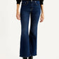 Women's 726 Navy Slim Flared Fit High Rise Jeans - Front View