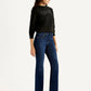 Women's 726 Navy Slim Flared Fit High Rise Jeans - Side View