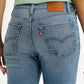 Women's 726 Blue Slim Flare Fit High Rise Jeans - Detail View