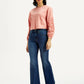 Women's 726 Dark Indigo Flared Fit High Rise Jeans - Styleshot View