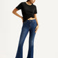 Women's 726 Dark Indigo Flared Fit High Rise Jeans - Styleshot View