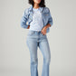 Women's 726 Light Blue Flared Fit High Rise Jeans - Styleshot View