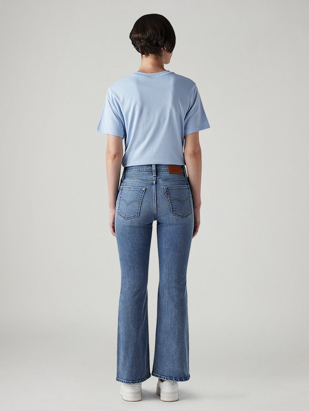 Women's 726 Med Indigo Flared Fit High Rise Jeans - Back View