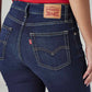 Women's 726 Dark Blue Slim Flare Fit High Rise Jeans - e8cdf9b7-1912-410f-a9ed-c364c2dd0a77 View